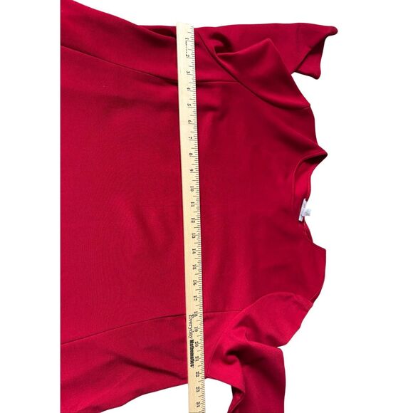 NEW J Jill Gorgeous Multi seamed  Dress size XL Petite True Red Quarter Sleeves - Picture 6 of 10